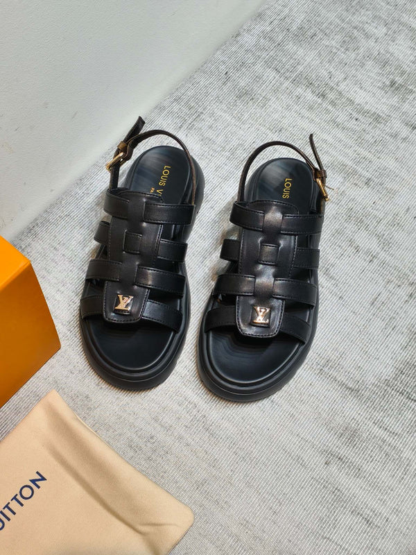 LV Nevada Comfort Fisherman Sandals Calfskin Leather 912855