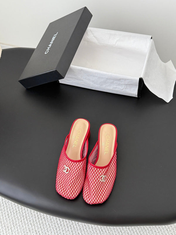 CC Coco Beach 26 CC Logo Mesh Mules Red Mesh 915142