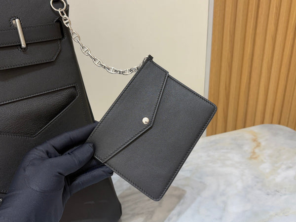HM Rock HAC Birkin 40CM Handbag Black Swift
