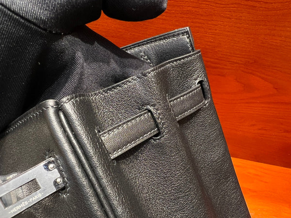 HM Limited Edition Birkin Rock 25cm Handbag Black Evergrain