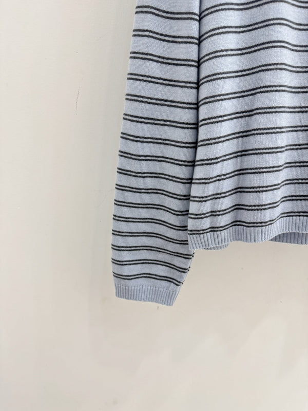 Miu Striped Hooded Cardigan Wool 801959
