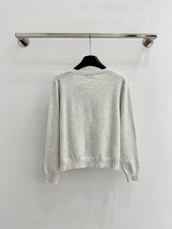 Miu Embroidered Logo Cardigan Wool 801947