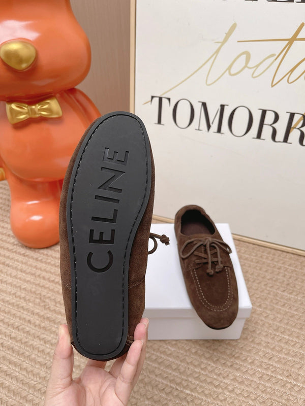 CE Adam Lace-Up Sneakers Dark Brown Suede Calfskin 951089