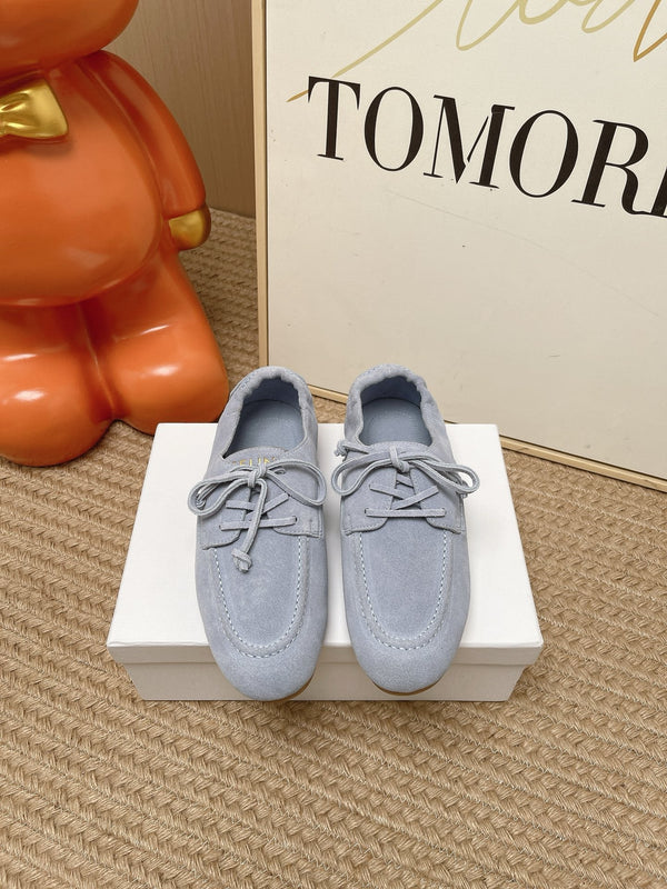 CE Adam Lace-Up Sneakers Blue Suede Calfskin 951088