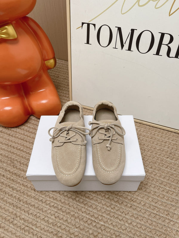 CE Adam Lace-Up Sneakers Beige Suede Calfskin 951085