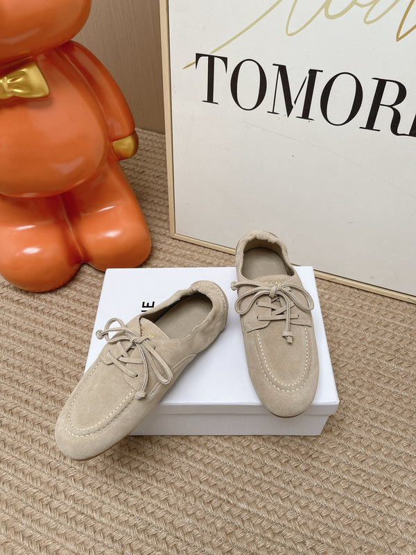 CE Adam Lace-Up Sneakers Beige Suede Calfskin 951085