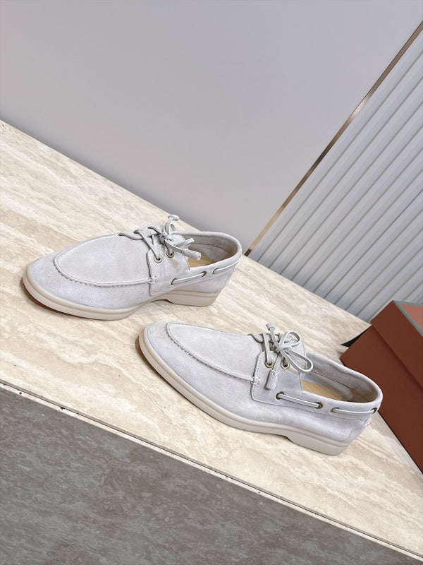 LP Sea-Sail Walk Boat Shoes Light Grey Suede 954502