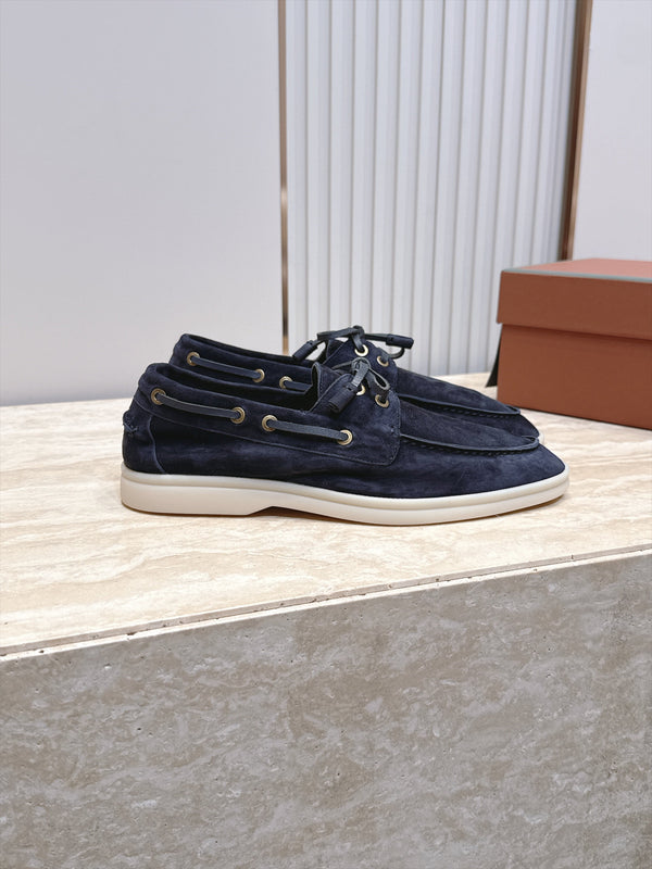 LP Sea-Sail Walk Boat Shoes Navy Blue Suede 954501