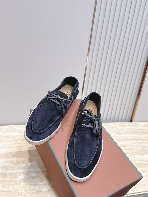 LP Sea-Sail Walk Boat Shoes Navy Blue Suede 954501