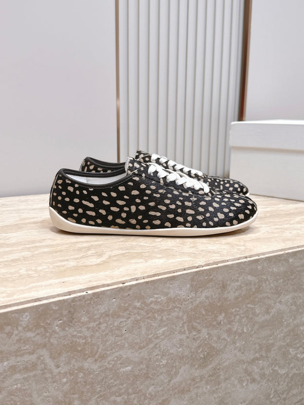 TR Leopard Print Low-Top Sneakers Black Horsehair 954420