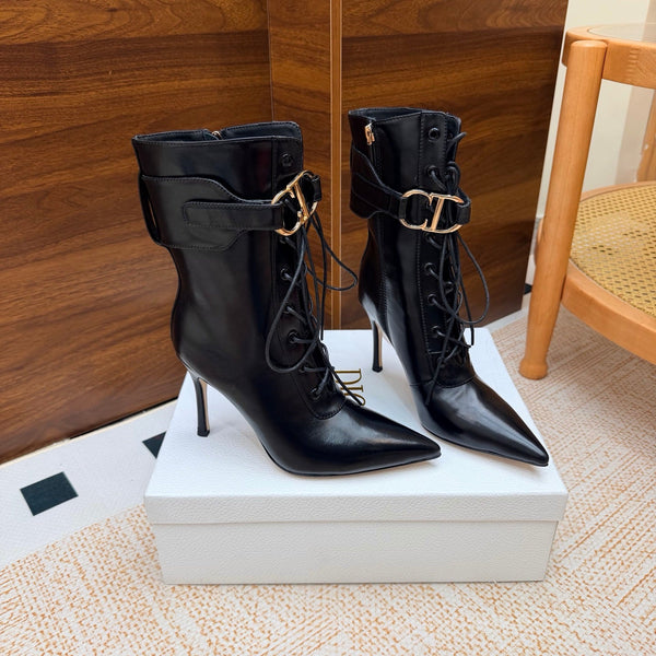 CD 26s D-Legacy Ankle Boots 8cm Black Leather 973981