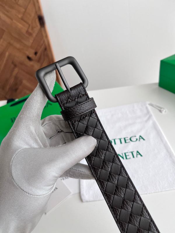 BV Intrecciato Belt 3.5CM Woven Leather 216755