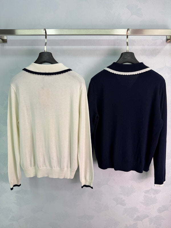 Miu Knit Zip-Up Cardigan Wool 426087