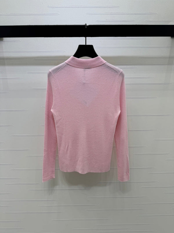 CE 26S Knit Polo Top Embroidered Emblem Tencel 430298
