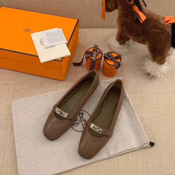 HM Liberty Ballet Flats Chocolate Sheepskin 679995