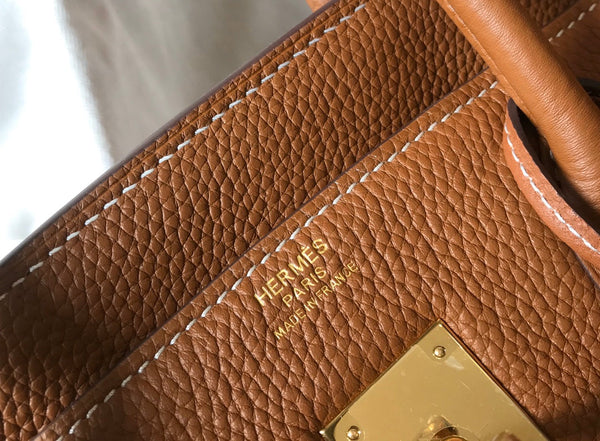 HM BIRKIN 35CM BAG BROWN TOGO GOLD HARDWARE