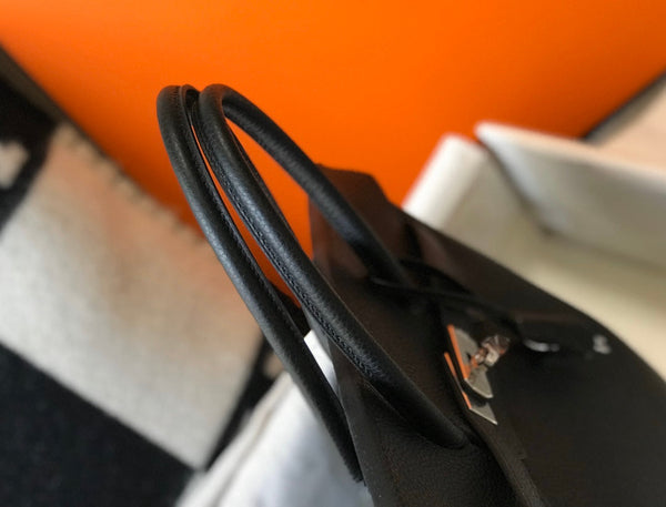 HM BIRKIN 35CM BAG BLACK TOGO SILVER HARDWARE