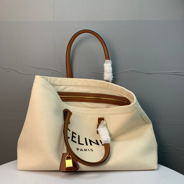 CL Cabas Tote 44cm Cream Canvas 142094