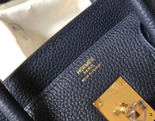 HM BIRKIN 35CM BAG NAVY TOGO GOLD HARDWARE