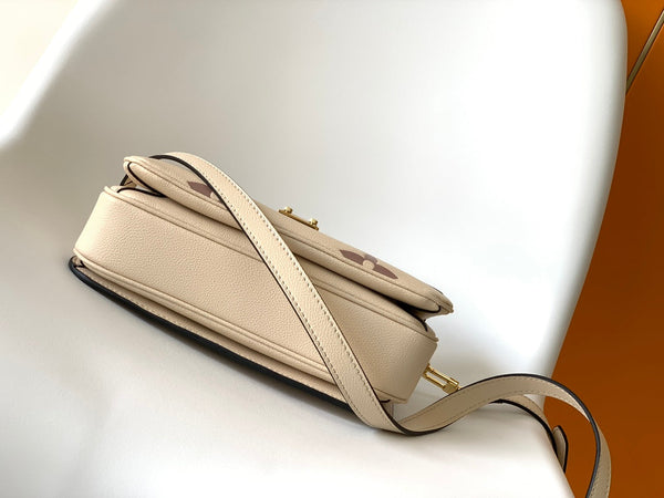 LV Pochette Métis Brown Beige Monogram Embossed Empreinte Leather