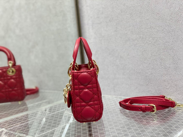 micro lady 12 red lambskin