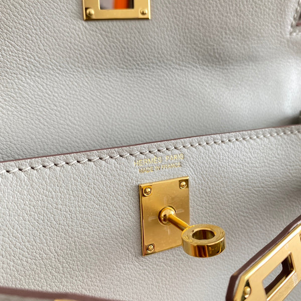 Kelly Danse II 22cm Light Grey Evercolor Leather Ghw