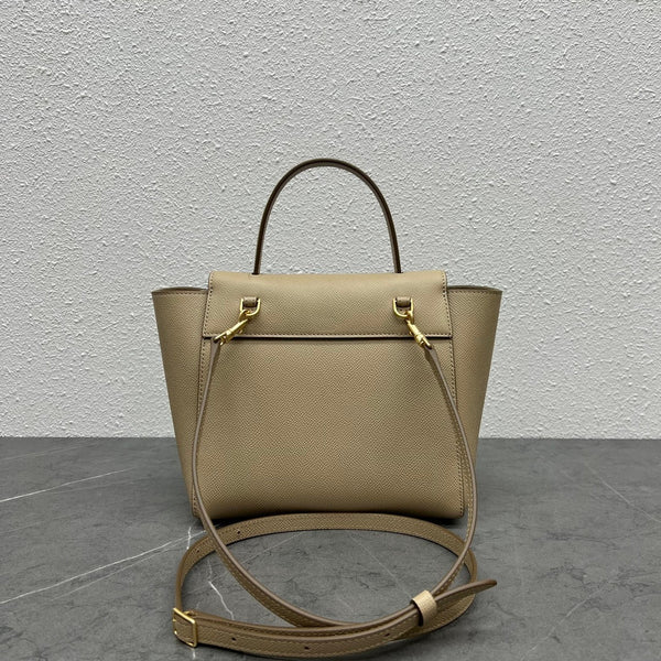Celine Nano Belt Bag Beige Grain Leather