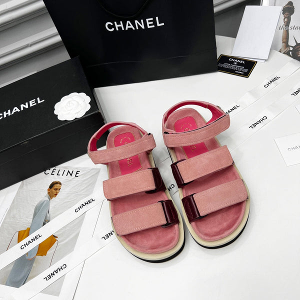 CC 26s Dad Sandal Light Pink Burgundy Leather Suede 867664