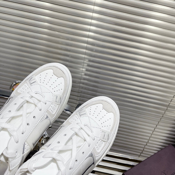 Valenti Low Top VL7N White Mix Grey Calfskin And Canvas 993731