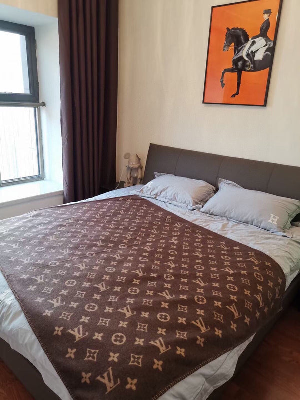 LV Neo Monogram Brown Wool Cashmere