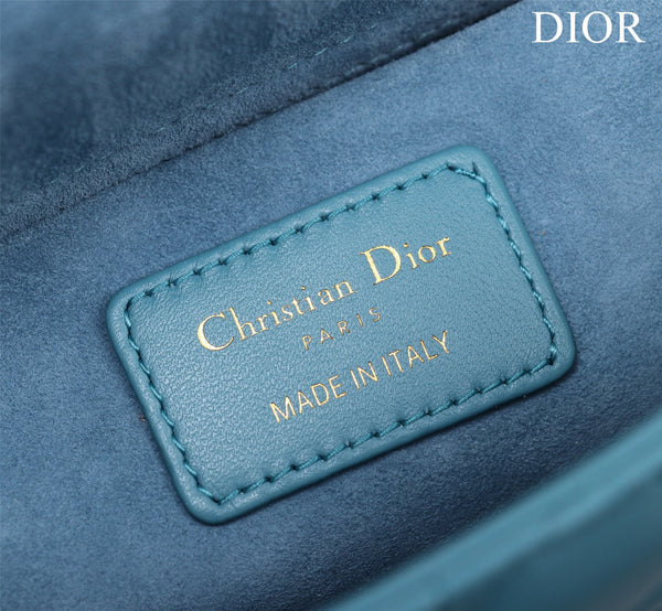 medium lady d-joy 26 cerulean lambskin