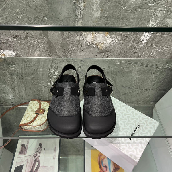 CD x Birkenstock Tokio Mule Grey Black Felt Coth