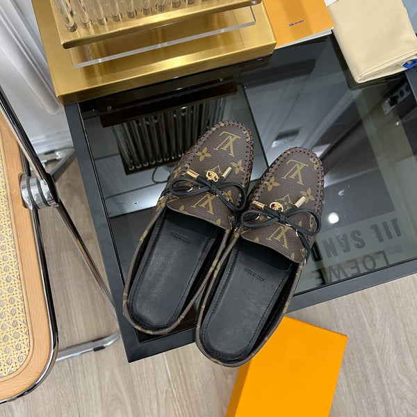 LV GLORIA FLAT LOAFER CLASSIC MONOGRAM BROWN