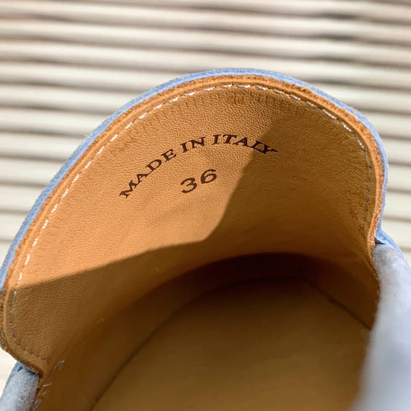 lp dot sole walk loafer cloud blue suede