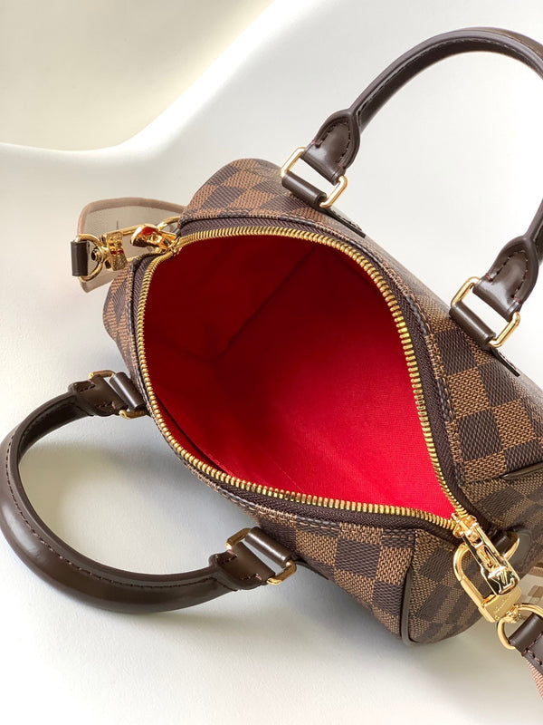 LV Speedy Bandoulière 20cm Brown Damier Ebene Canvas GHW