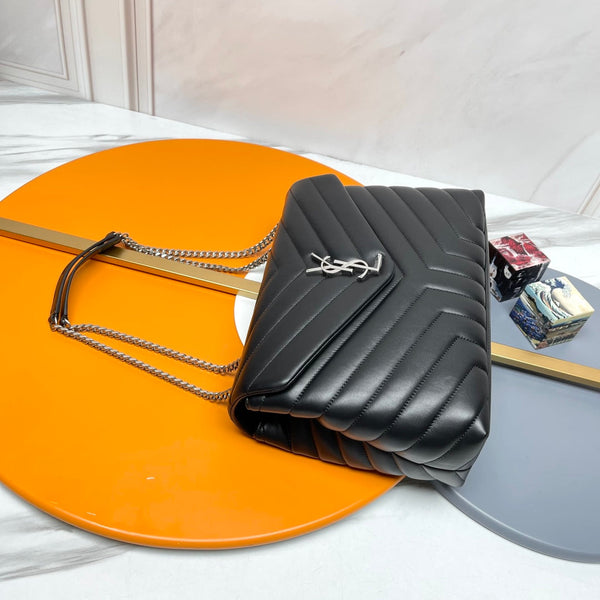 YSL Large Loulou Bag 31cm Black Lambskin SHW