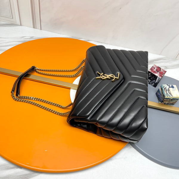 YSL Large Loulou Bag 31cm Black Lambskin GHW