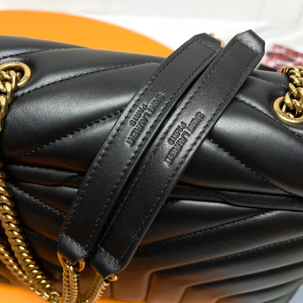 YSL Small Loulou Bag 23cm Black Lambskin GHW