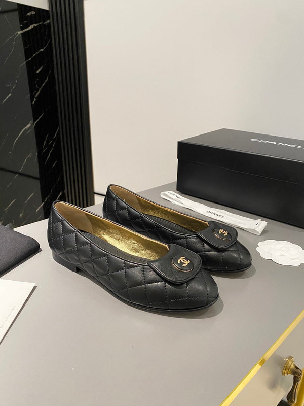 CC 26s Ballet Flat Black Lambskin