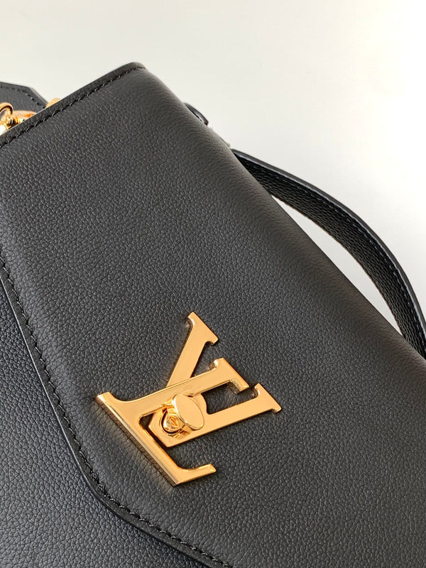 LV Oxford Handbag 22cm Black Grain Cowhide GHW