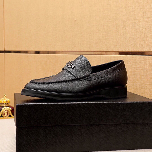 PRA LOAFER IN SIENNA BROWN GRAINED CALFSKIN