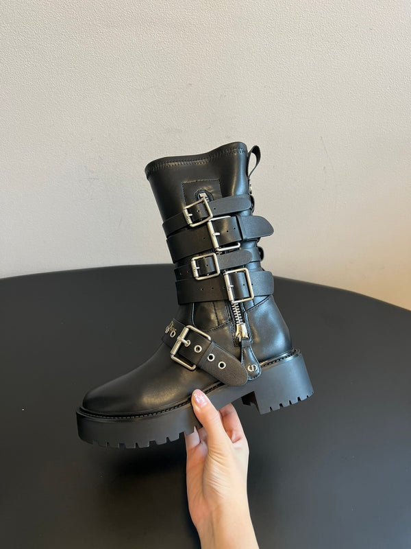 Dior 2025 Short Boot Black Cowhide 565776