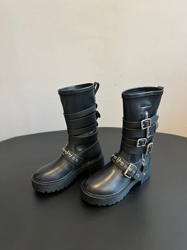 Dior 2025 Short Boot Black Cowhide 565776