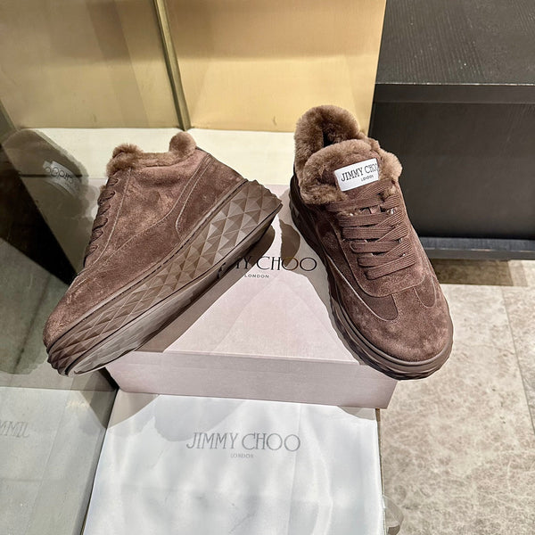 Jimmy Diamond Maxi Retro F Trainer Coffee Suede Shearing 538896
