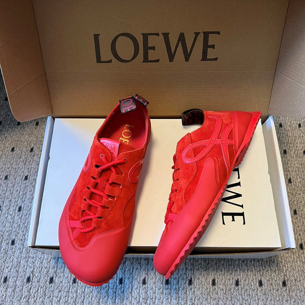 LOEW 26s Flow Sneaker Red Suede Sheepskin 678376