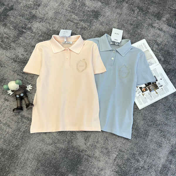 CD SS26 Embroidered Polo Shirt Cotton 350869