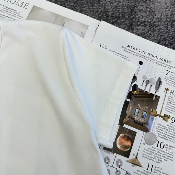 Miu SS26 Crystals Logo Embroidery T-shirt Cotton 350561