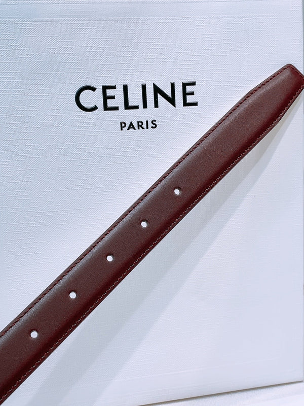 CE 2026 Triomphe Classic Reversible Belt 25mm Leather 191084