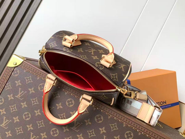 LV Speedy Bandoulière 20cm Brown Monogram Canvas GHW