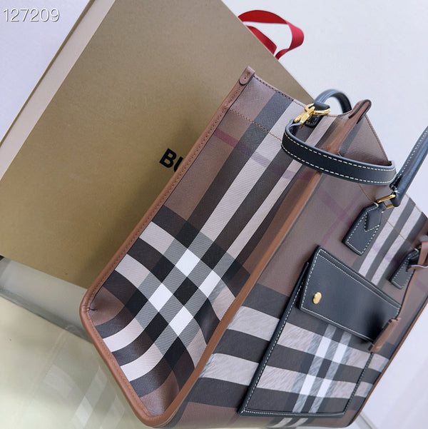 medium freya tote bag 40cm dark brown